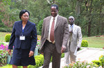 Dr Margaret Kobia accompanying the Kenyan Minister of Public Service to the opening session